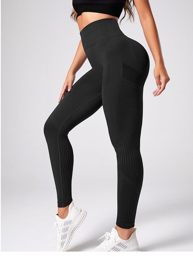 Legging Fitness Galbant Push Up Sans Couture helankezatrening.com sa Noir 
